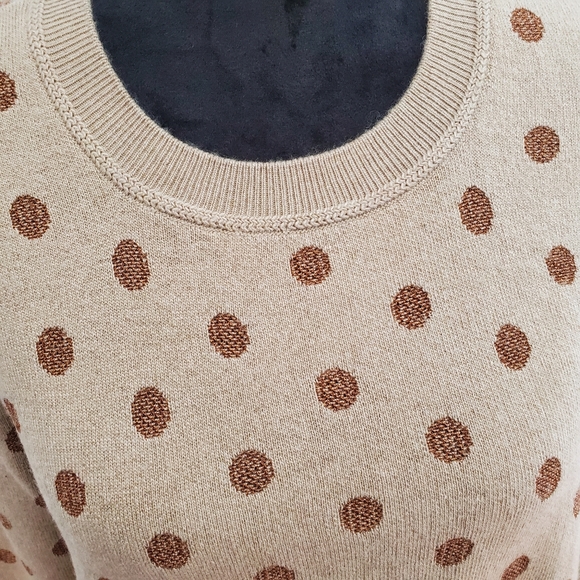 NWT Loft Women's Crewneck Polka Dot Sweater - Picture 4 of 7